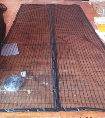 Black magnetic mesh screen door Curtain Easy Fixed DIY mosquito mesh door
