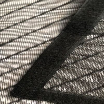 Black magnetic mesh screen door Curtain Easy Fixed DIY mosquito mesh door