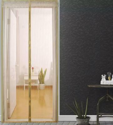 Colorful Polyester Mosquito Net Door Curtain Magnetic Screen Door Curtain 100x220cm